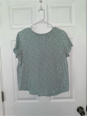 Old Navy Mint Green Polka Dot Short Sleeve Tee